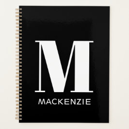 Monogramm Anfangsname Einfach Personalisiert Planer