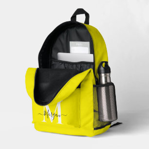 Monogramm Anfangsname Gelb personalisieren Bedruckter Rucksack
