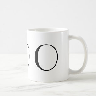 Monogramm Anfangso schwarze u. weiße moderne Kaffeetasse