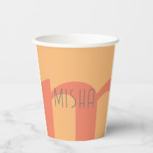 Monogramm Anfangspfirsichpfirk rosa Name modern
