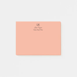 Monogramm - Angepasste Initialnamen und Titel Post-it Klebezettel