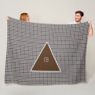 Monogramm anpassen Chic Karo Fleecedecke