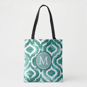 Monogramm  Aquamarine-Motiv IV Tasche