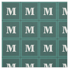 Monogramm aquamarine Streifen Stoff