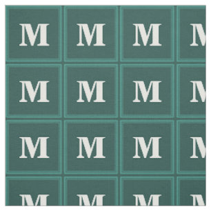 Monogramm aquamarine Streifen Stoff
