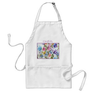 Monogramm Aquarell Launenhafte Schmetterlinge Schürze