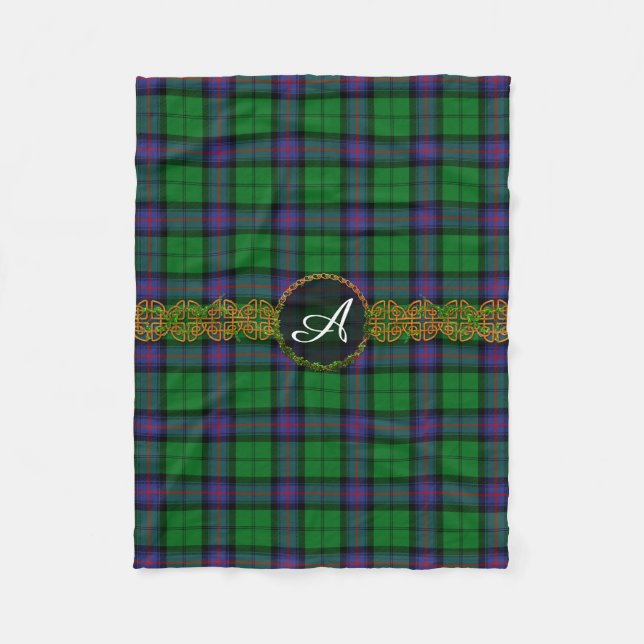 Monogramm-ArmstrongTartan Fleecedecke (Vorderseite)