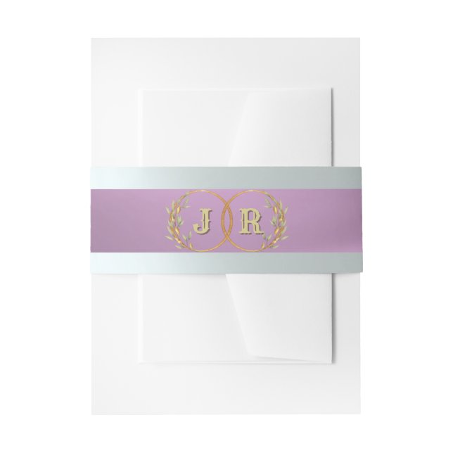 Monogramm auf Band - Lavendel (Vorderseite Beispiel)