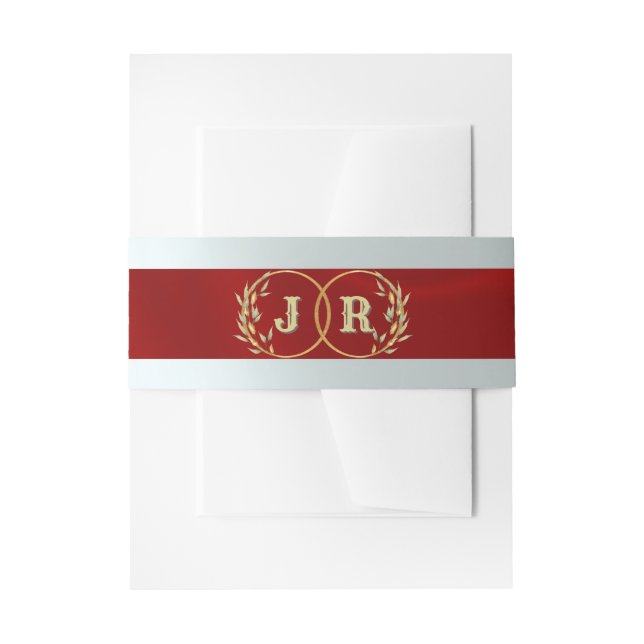 Monogramm auf Band - Rot (Vorderseite Beispiel)