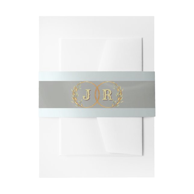 Monogramm auf Band - Salbei (Vorderseite Beispiel)