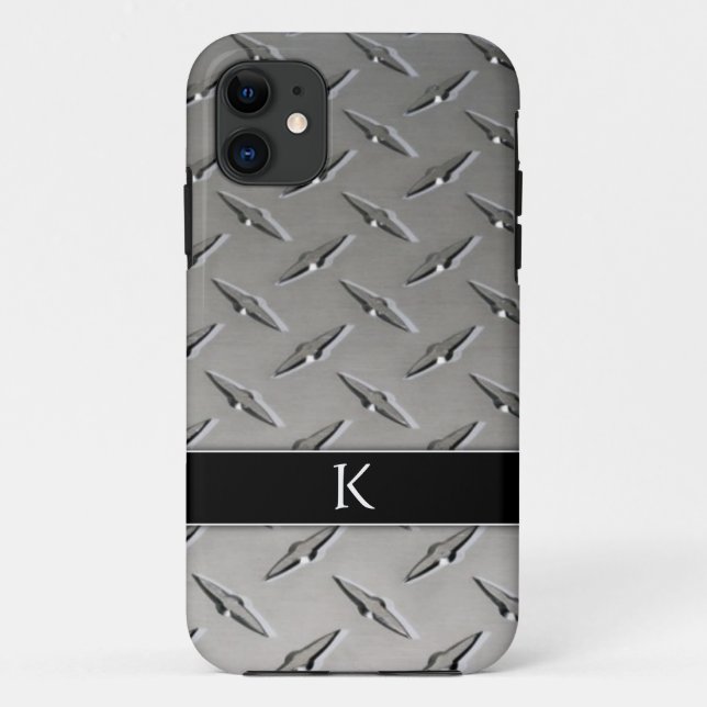Monogramm auf Diamant-Metallhintergrund iPhone 5 Case-Mate iPhone Hülle (Rückseite)