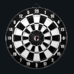 Monogramm auf Schwarz und Weiß Dartscheibe<br><div class="desc">Monogramm auf Schwarz-Weiß-Dart-Board. Monogramm personalisiert.</div>