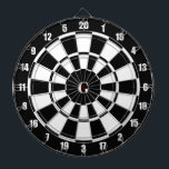 Monogramm auf Schwarz und Weiß Dartscheibe<br><div class="desc">Monogramm auf Schwarz-Weiß-Dart-Board. Monogramm personalisiert.</div>