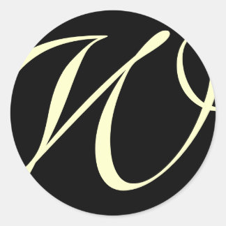 Monogramm-Aufkleber| D6 Runder Aufkleber
