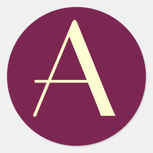 Monogramm-Aufkleber Runder Aufkleber