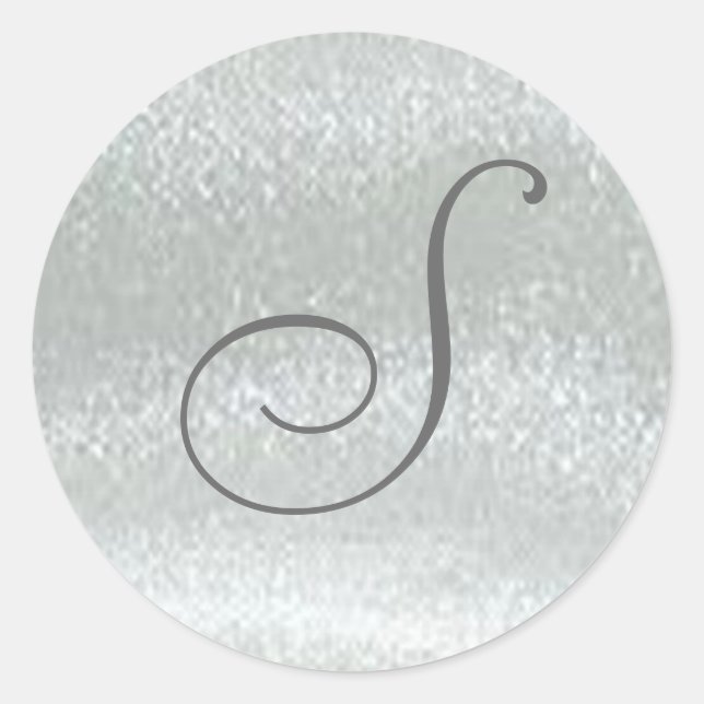 Monogramm-Aufkleber Runder Aufkleber (Vorderseite)
