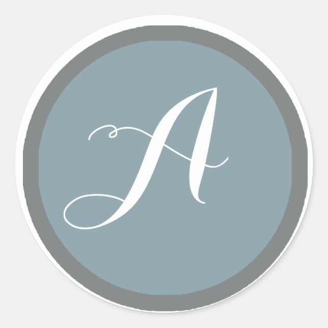 Monogramm-Aufkleber und Umschlag Aufkleber (Vorderseite)
