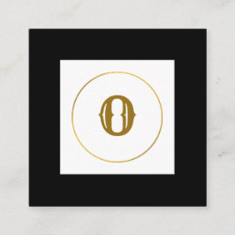 Monogramm aus einfachem Gold, personalisiert Quadratische Visitenkarte