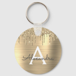 Monogramm aus glattem Glitzer Schlüsselanhänger