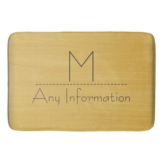 Monogramm aus Goldholz Badematte (Vorderseite)
