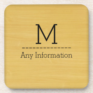 Monogramm aus Goldholz Untersetzer