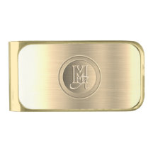Monogramm aus metallischem Gold