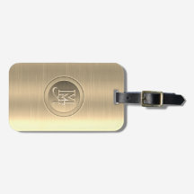 Monogramm aus metallischem Gold