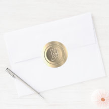 Monogramm aus metallischem Gold