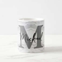 Monogramm aus modernem und klassischem Marmor Kaffeetasse