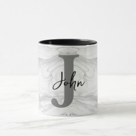 Monogramm aus modernem und klassischem Marmor, Let Tasse