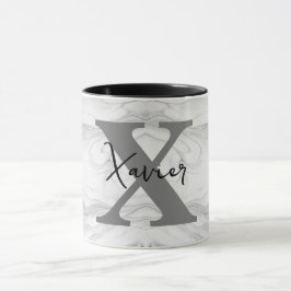 Monogramm aus modernem und klassischem Marmor, Let Tasse