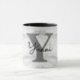 Monogramm aus modernem und klassischem Marmor Y Tasse
