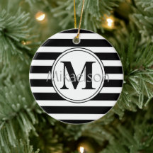 Monogramm aus schwarzem und weißem, modernen Strei