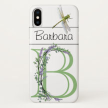 Monogramm B-Lavendel Eukalyptus mit Dragonfly