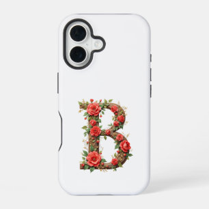 Monogramm B mit Blumen iPhone 16 Hülle