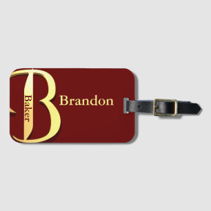 Monogramm B Name Personalisiert Gepäckanhänger