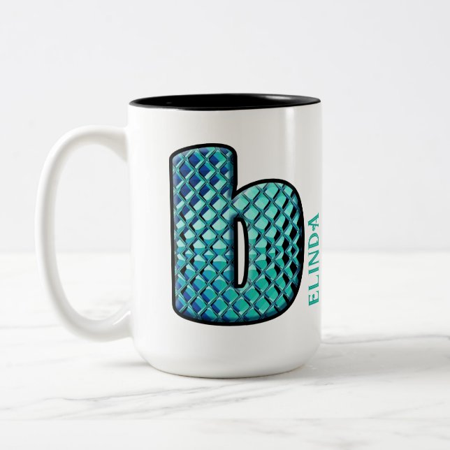 Monogramm - b zweifarbige tasse (Links)