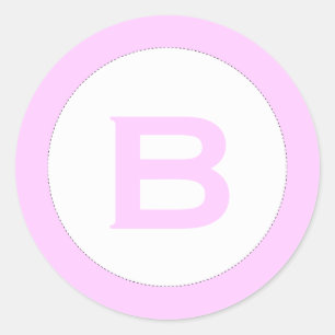 Monogramm Babydusche Umschlag Fertiger rosa Aufkle Runder Aufkleber