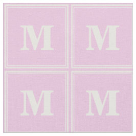 Monogramm-Babypink Stoff