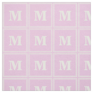 Monogramm-Babypink Stoff