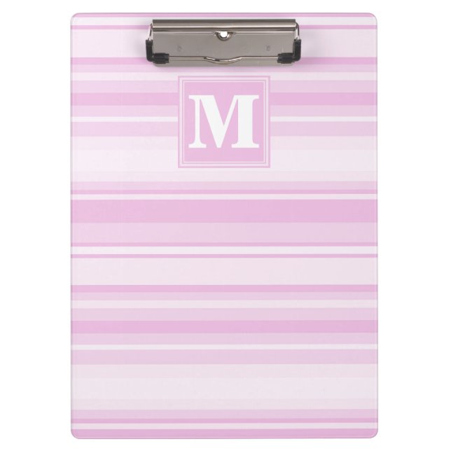 Monogramm-Babypinstreifen Klemmbrett (Vorderseite)