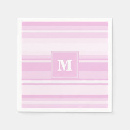 Monogramm-Babypinstreifen Serviette