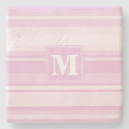 Monogramm-Babypinstreifen Steinuntersetzer