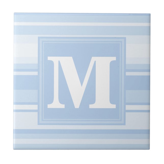 Monogramm Babystreifen Fliese (Vorderseite)