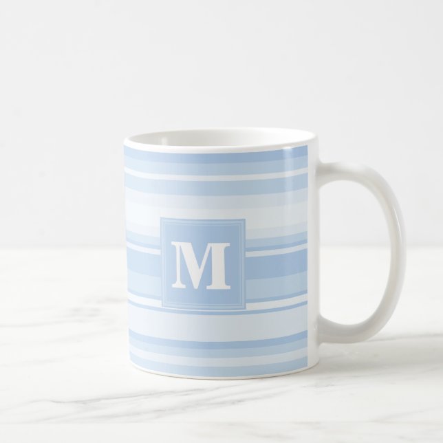 Monogramm Babystreifen Kaffeetasse (Rechts)