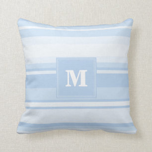 Monogramm Babystreifen Kissen