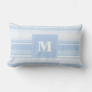 Monogramm Babystreifen Lendenkissen