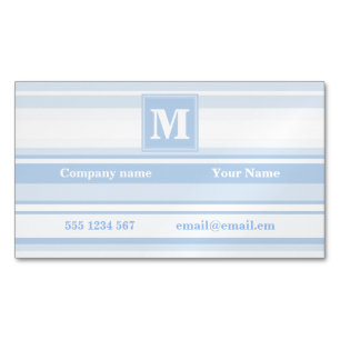 Monogramm Babystreifen Magnetische Visitenkarte