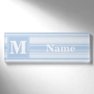 Monogramm Babystreifen Namenschild