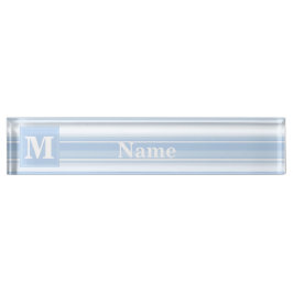 Monogramm Babystreifen Namensplakette